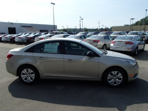 Champagne Silver Metallic Chevrolet Cruze LS.  Click to enlarge.