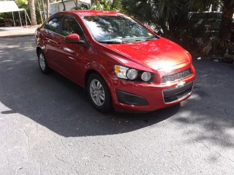 Crystal Red Tintcoat Chevrolet Sonic LT Sedan.  Click to enlarge.