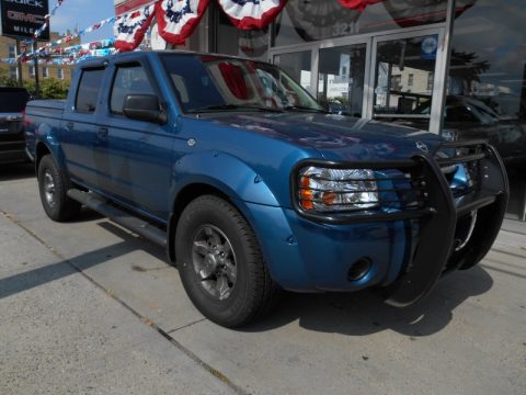 Electric Blue Metallic Nissan Frontier XE V6 Crew Cab 4x4.  Click to enlarge.