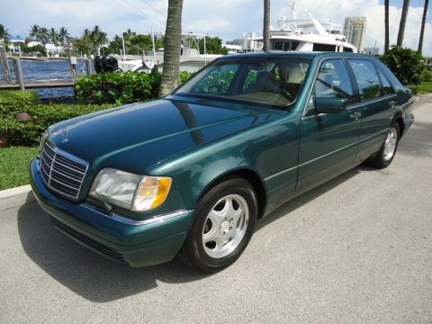 Brilliant Emerald Green Metallic Mercedes-Benz S 420 Sedan.  Click to enlarge.