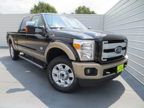 Tuxedo Black Metallic Ford F250 Super Duty King Ranch Crew Cab 4x4.  Click to enlarge.