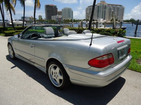 Brilliant Silver Metallic Mercedes-Benz CLK 430 Cabriolet.  Click to enlarge.