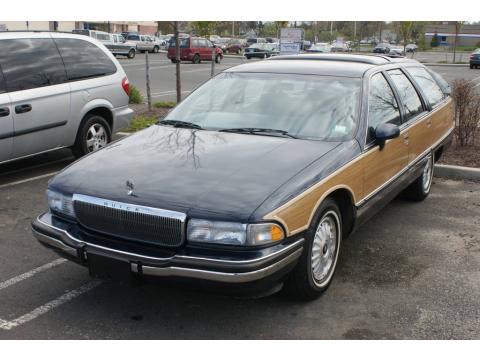 Dark Sapphire Blue Metallic Buick Roadmaster Estate Wagon.  Click to enlarge.