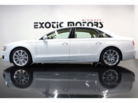 Ibis White Audi A8 L 4.0T quattro.  Click to enlarge.