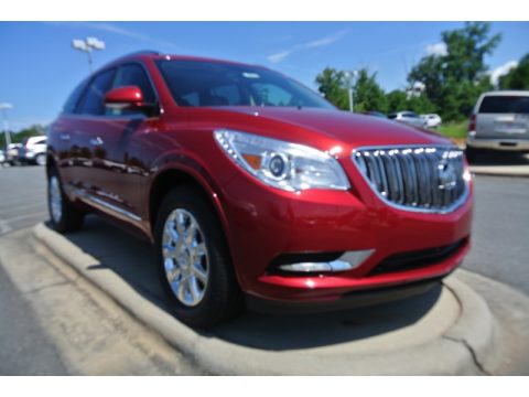 Crystal Red Tintcoat Buick Enclave Leather.  Click to enlarge.