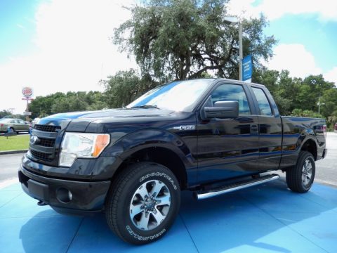 Tuxedo Black Metallic Ford F150 STX SuperCab 4x4.  Click to enlarge.