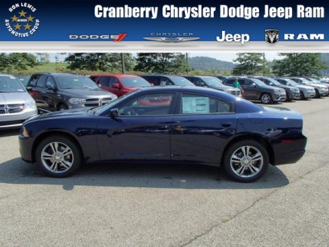 Jazz Blue Pearl Dodge Charger SXT Plus AWD.  Click to enlarge.