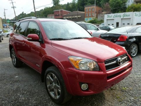 Barcelona Red Metallic Toyota RAV4 Sport V6 4WD.  Click to enlarge.