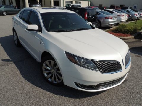 White Platinum Lincoln MKS FWD.  Click to enlarge.