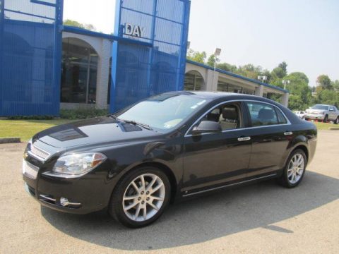 Black Granite Metallic Chevrolet Malibu LTZ Sedan.  Click to enlarge.