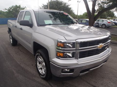 Silver Ice Metallic Chevrolet Silverado 1500 LTZ Z71 Double Cab 4x4.  Click to enlarge.