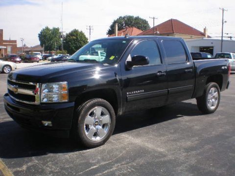 Black Chevrolet Silverado 1500 LTZ Crew Cab 4x4.  Click to enlarge.