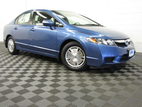 Atomic Blue Metallic Honda Civic Hybrid Sedan.  Click to enlarge.