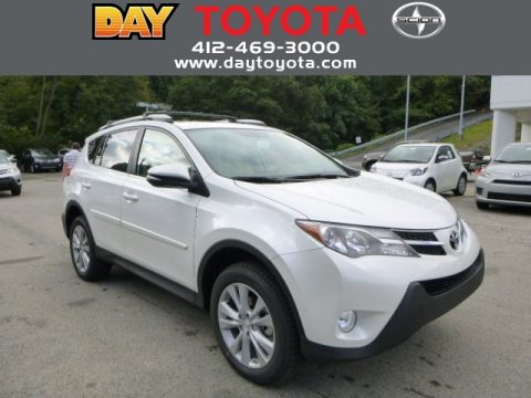 Blizzard White Pearl Toyota RAV4 Limited AWD.  Click to enlarge.