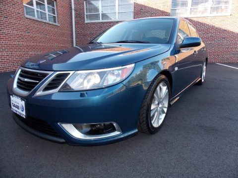 Fusion Blue Metallic Saab 9-3 Aero Sport Sedan.  Click to enlarge.