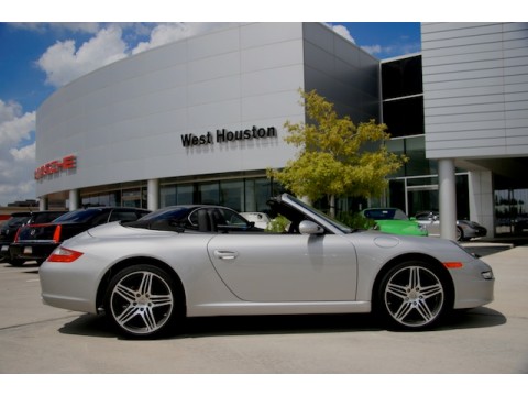 Arctic Silver Metallic 2008 Porsche 911 Carrera Cabriolet with Black Arctic Silver Metallic 2008 Porsche 911 Carrera Cabriolet with Black