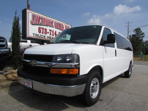 Summit White Chevrolet Express LT 3500 Passenger Van.  Click to enlarge.