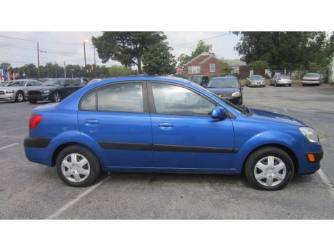 Sapphire Blue Kia Rio LX Sedan.  Click to enlarge.