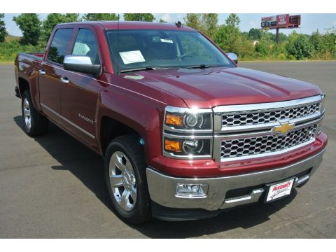 Deep Ruby Metallic Chevrolet Silverado 1500 LTZ Crew Cab.  Click to enlarge.