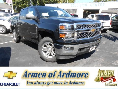 Black Chevrolet Silverado 1500 LT Crew Cab 4x4.  Click to enlarge.