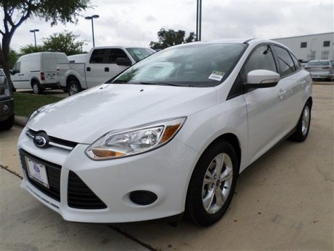 Oxford White Ford Focus SE Sedan.  Click to enlarge.