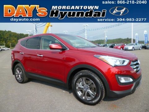 Serrano Red Hyundai Santa Fe Sport AWD.  Click to enlarge.