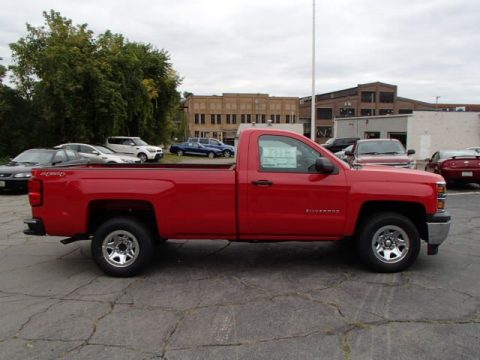Victory Red Chevrolet Silverado 1500 WT Regular Cab 4x4.  Click to enlarge.