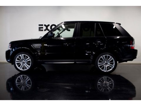 Santorini Black Metallic Land Rover Range Rover Sport HSE LUX.  Click to enlarge.