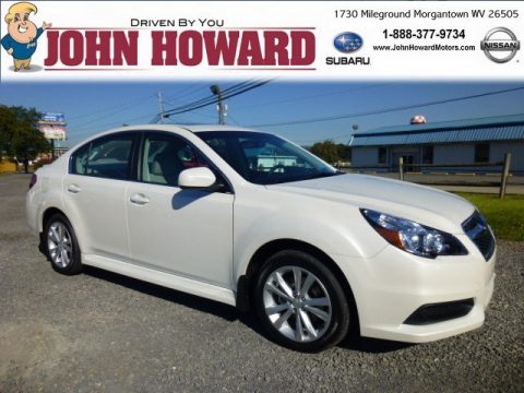 Satin White Pearl Subaru Legacy 2.5i Premium.  Click to enlarge.