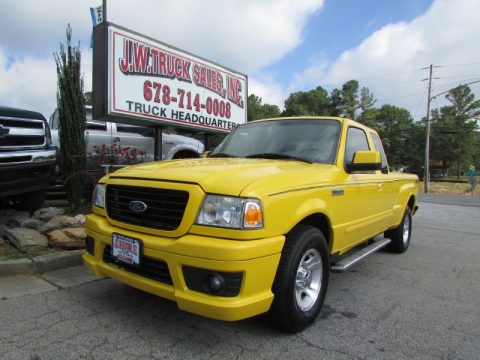 Screaming Yellow Ford Ranger STX SuperCab.  Click to enlarge.