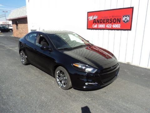 Pitch Black Dodge Dart SXT.  Click to enlarge.