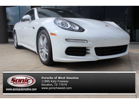 White Porsche Panamera .  Click to enlarge.