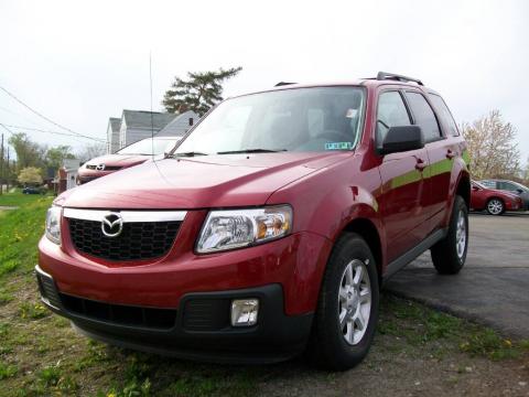 Sangria Red Metallic Mazda Tribute i Sport 4WD.  Click to enlarge.