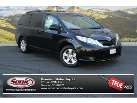 Black Toyota Sienna LE.  Click to enlarge.