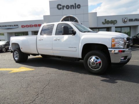 Summit White Chevrolet Silverado 3500HD LTZ Crew Cab 4x4.  Click to enlarge.