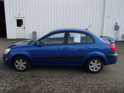 Polar Blue Kia Rio LX Sedan.  Click to enlarge.