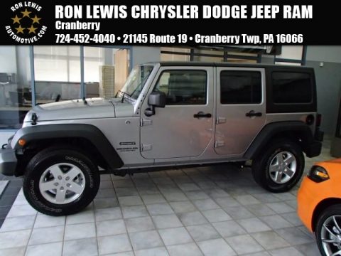 Billet Silver Metallic Jeep Wrangler Unlimited Sport 4x4.  Click to enlarge.