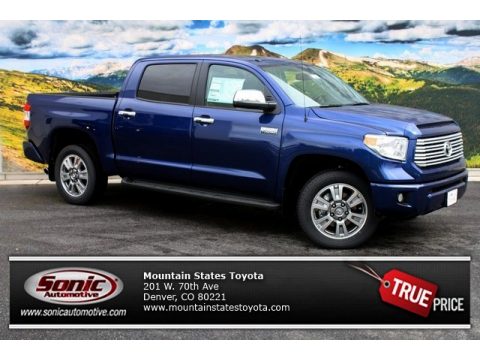 Blue Ribbon Metallic Toyota Tundra Platinum Crewmax 4x4.  Click to enlarge.