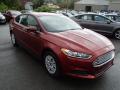 Front 3/4 View of 2014 Ford Fusion S #3
