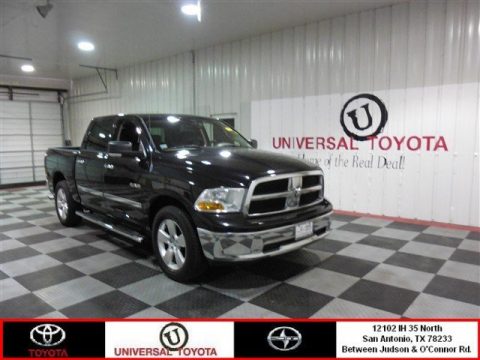 Brilliant Black Crystal Pearl Dodge Ram 1500 SLT Crew Cab.  Click to enlarge.