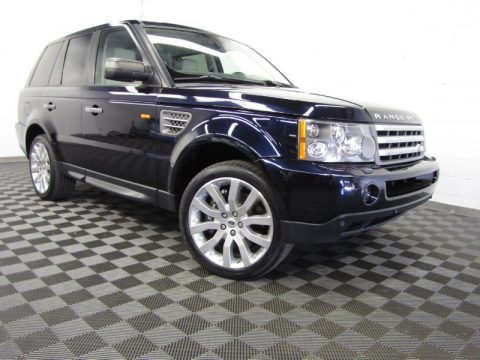 Buckingham Blue Metallic Land Rover Range Rover Sport Supercharged.  Click to enlarge.