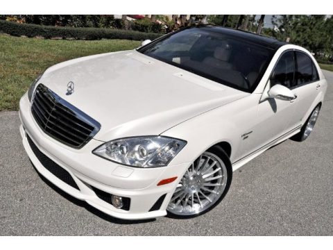 designo Mystic White Mercedes-Benz S 65 AMG Sedan.  Click to enlarge.