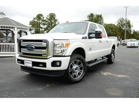 Oxford White Ford F250 Super Duty Platinum Crew Cab 4x4.  Click to enlarge.