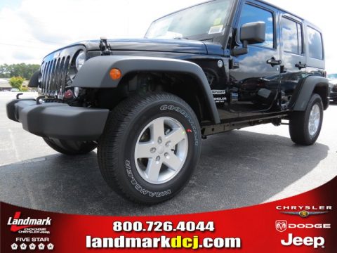 Black Jeep Wrangler Unlimited Sport 4x4.  Click to enlarge.