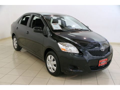 Black Sand Pearl Toyota Yaris Sedan.  Click to enlarge.