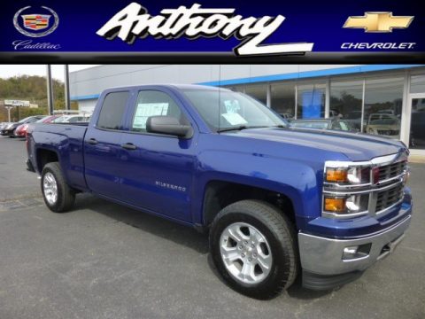 Blue Topaz Metallic Chevrolet Silverado 1500 LTZ Z71 Double Cab 4x4.  Click to enlarge.
