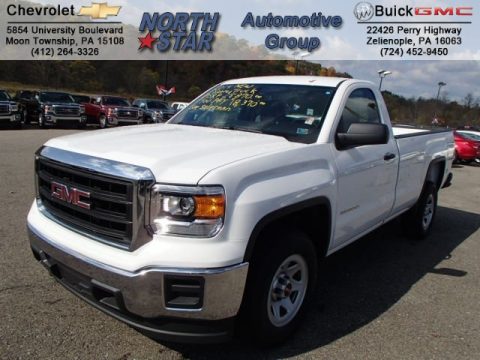 Summit White GMC Sierra 1500 Regular Cab.  Click to enlarge.