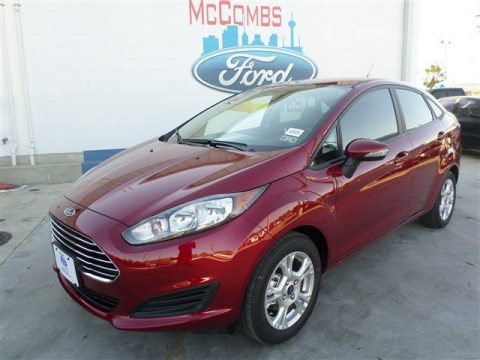 Ruby Red Ford Fiesta SE Sedan.  Click to enlarge.