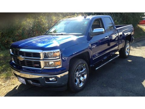 Blue Topaz Metallic Chevrolet Silverado 1500 LTZ Double Cab 4x4.  Click to enlarge.