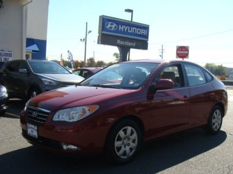 Apple Red Pearl Hyundai Elantra GLS Sedan.  Click to enlarge.